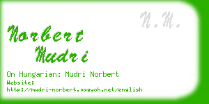 norbert mudri business card